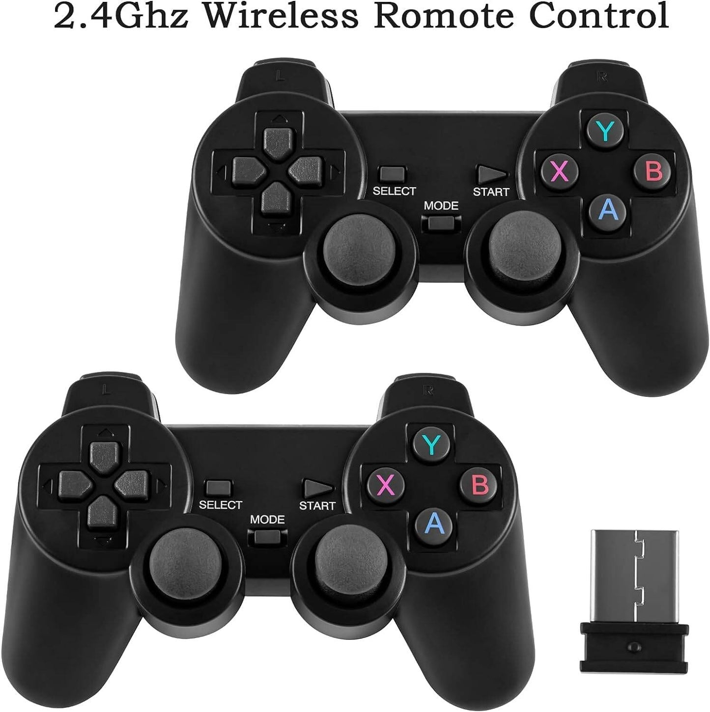 Dual Wireless Controller Video Game Stick, Console M8, 2.4G, 4K, 20000 Jogos, 64GB, Jogo retro para Dropshipping, Presente de Na