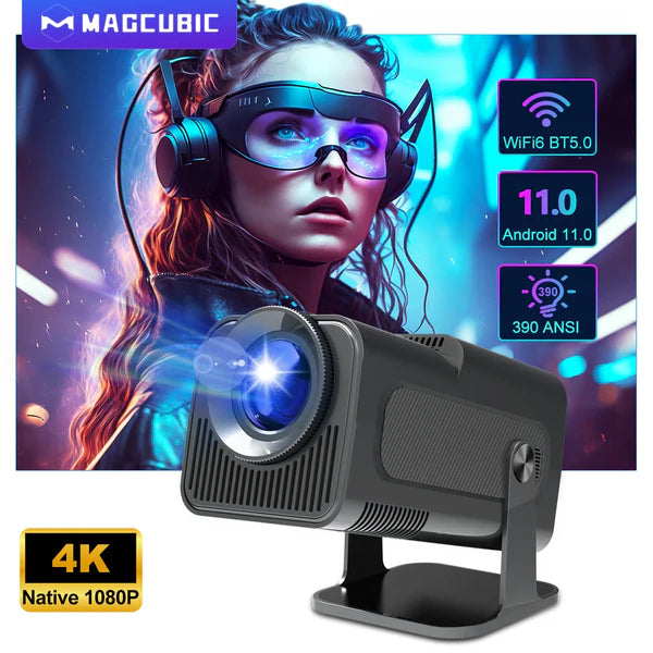 Magcubic Android 11 390ANSI HY320 Projector 4K Native 1080P Dual Wifi6 BT5.0 Cinema Outdoor Portable Projetor Upgrated HY300